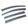 Вітровики вікон (дефлектори) SUN VISORS з хромом Volkswagen TIGUAN 2010-2017