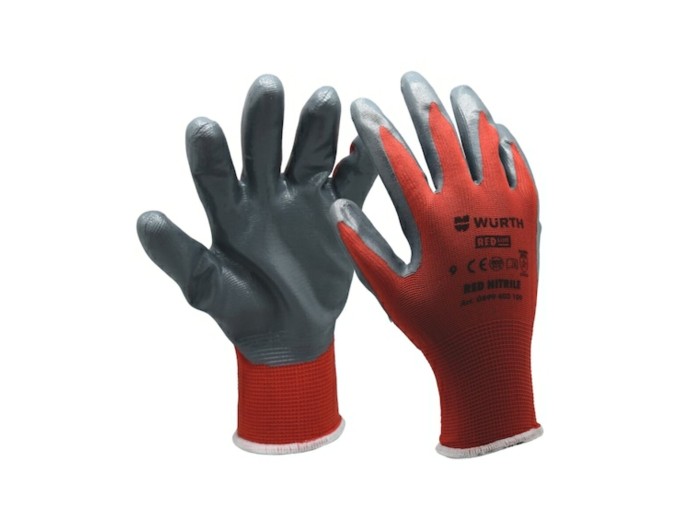 Перчатки защитные с нитриловым покрытием Wurth Red Nitrile пара, размер 11, цена: 57 грн.