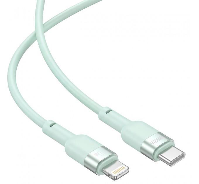 Кабель Brevia Type-C to Lightning 30W 1,2м, мятный ZIP, цена: 199 грн.