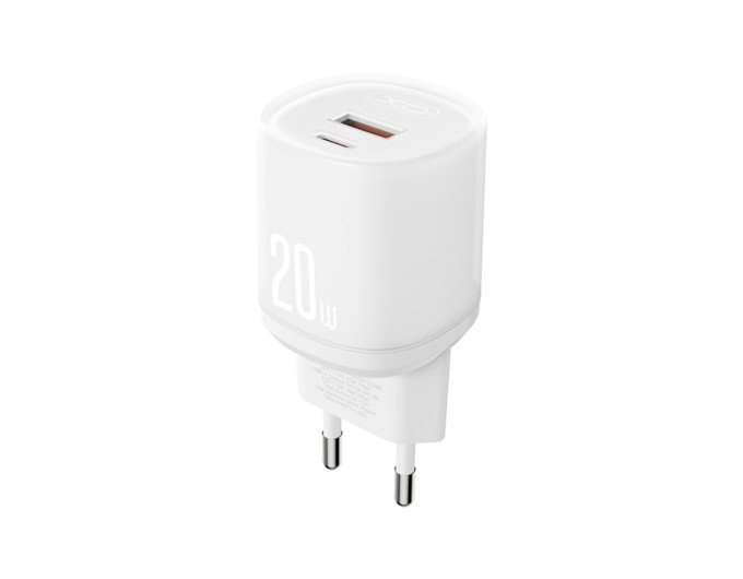 Сетевое зарядное устройство XO L144 PD20W 1USB-A+1USB-C + Type C кабель белый, цена: 289 грн.