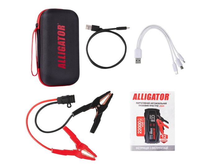 Пусковое устройство Alligator Jump Starter 1000A/2000A 22000mAh, цена: 4 663 грн.