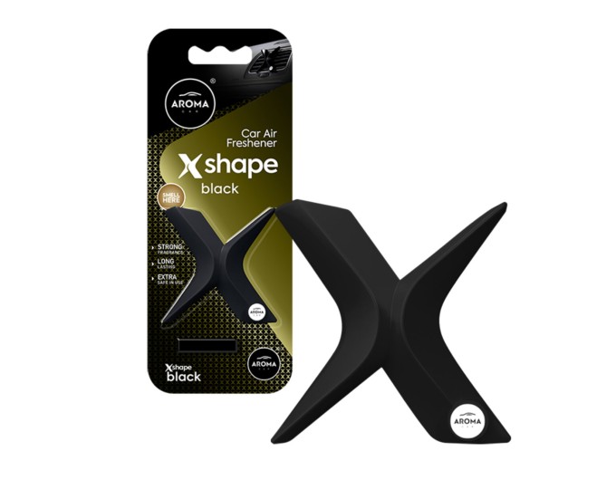 Ароматизатор на дефлектор Aroma Car X Shape 10г - Black сухой, цена: 129 грн.