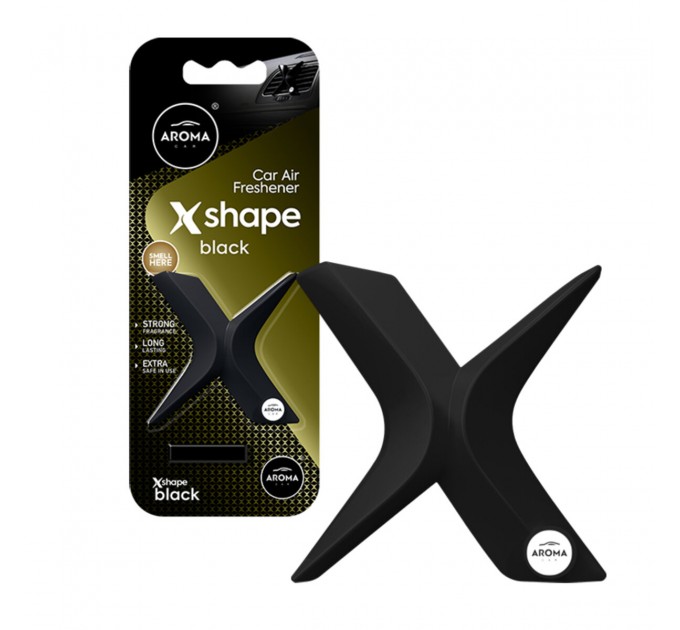Ароматизатор на дефлектор Aroma Car X Shape 10г - Black сухой, цена: 129 грн.