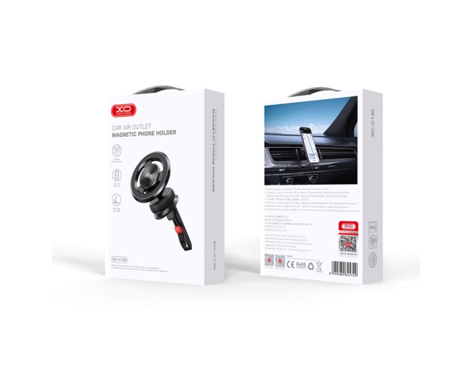 Тримач телефону автомобільний XO C130 MagSafe Dedicated Magnetic Suction Air Outlet Metal Bracket чорний, ціна: 289 грн.