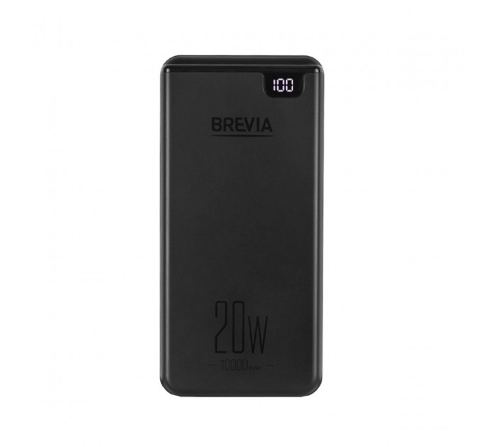 Повербанк (Power Bank) Brevia 10000mAh 20W Li-Pol, LCD чорний, ціна: 539 грн.