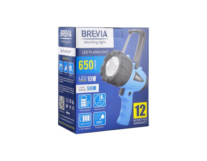 Ліхтар інспекційний Brevia LED 500М 10W LED 650lm 4400mAh, microUSB, ціна: 1 330 грн.