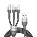 Кабель Brevia 3in1 USB to Lightning+Micro+Type-C 3A 1,2м, черный, цена: 284 грн.