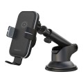 Тримач телефону автомобільний XO з бездротовою зарядкою WX027 15W Wireless Charger+Car Holder чорний, ціна: 879 грн.