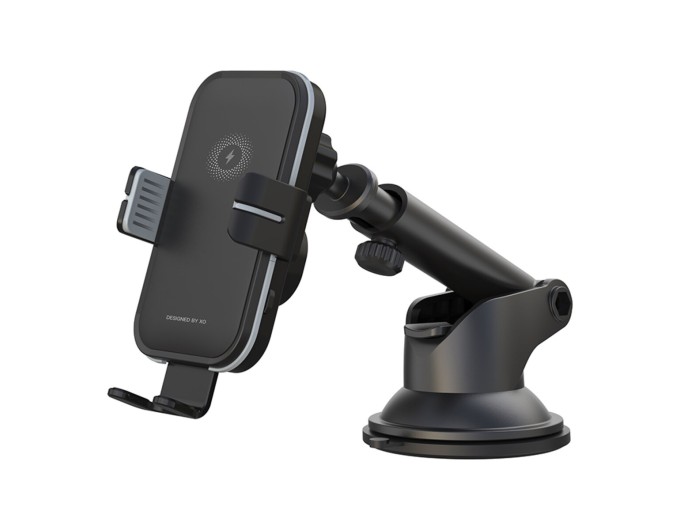 Тримач телефону автомобільний XO з бездротовою зарядкою WX027 15W Wireless Charger+Car Holder чорний, ціна: 879 грн.