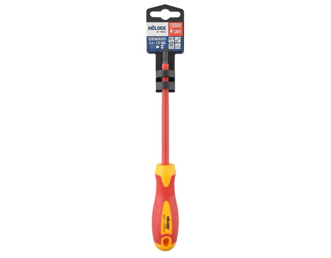 Отвертка Molder шлицевая диэлектрическая VDE 1000В, SL5.5x125mm, цена: 95 грн.