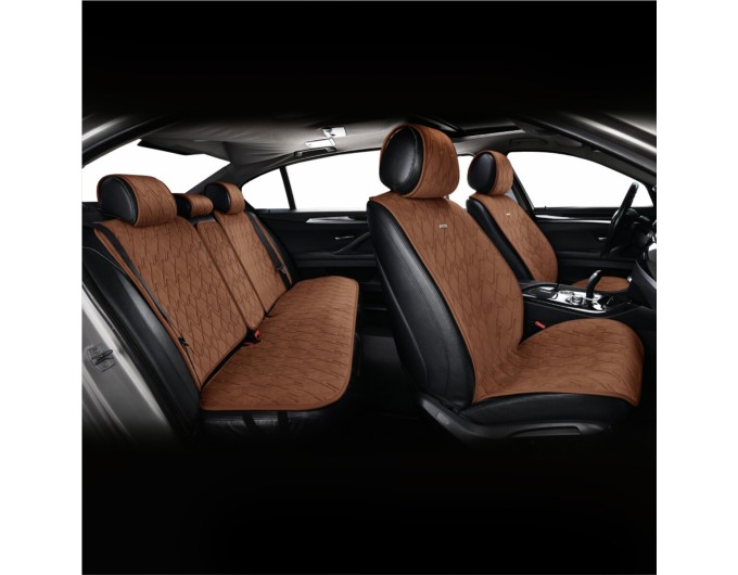 Комплект преміум накидок для сидінь CarLife Racer, coffee, ціна: 4 561 грн.