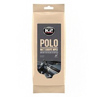 Салфетки влажные для очистки приборной панели и пластиковых деталей K2 Polo Matt Cockpit Wipes 24шт