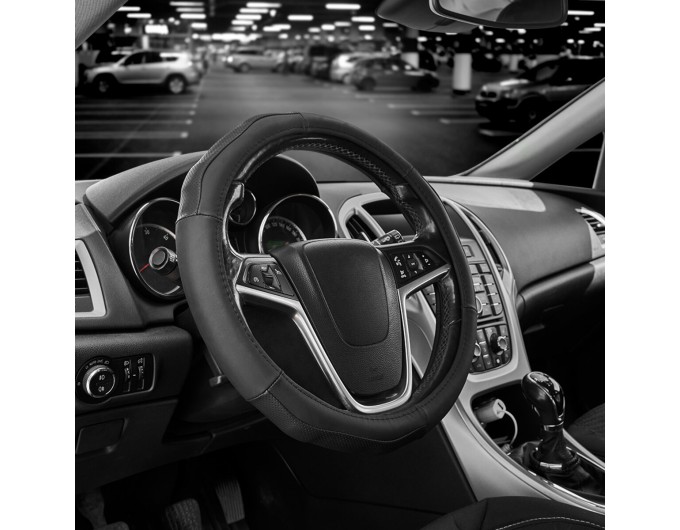 Чохол на кермо Carlife 39 - 41см, шкіра, чорний SW245L, ціна: 434 грн.