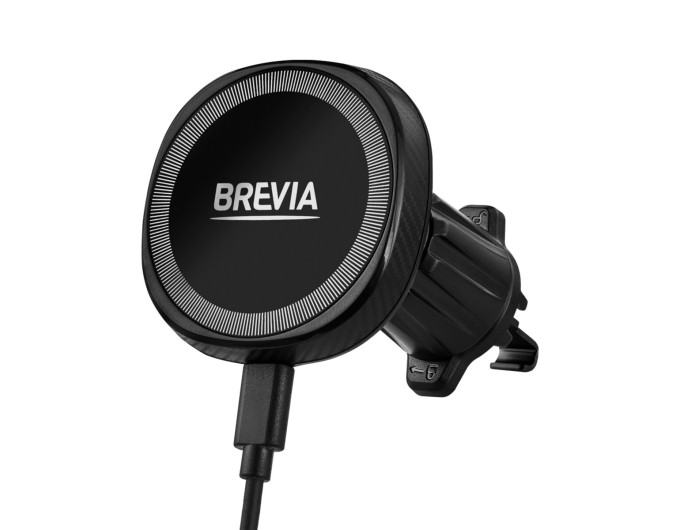 Тримач телефону автомобільний Brevia AirVent Ultra MagCharge 15W з безпровідною зарядкою, на дефлектор, ціна: 1 099 грн.