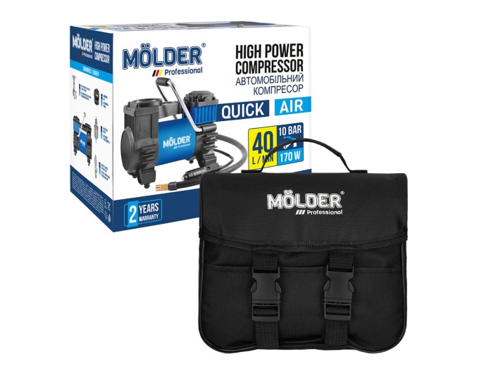 Компрессор автомобильный Molder Quick Air 170Вт 10Атм 40л/мин, цена: 1 528 грн.