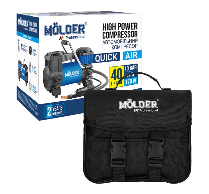Компрессор автомобильный Molder Quick Air 170Вт 10Атм 40л/мин, цена: 1 528 грн.