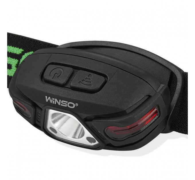 Фонарь налобный Winso 250Lm, 5W LED, 850mAh, с сенсором белый/красный, цена: 525 грн.