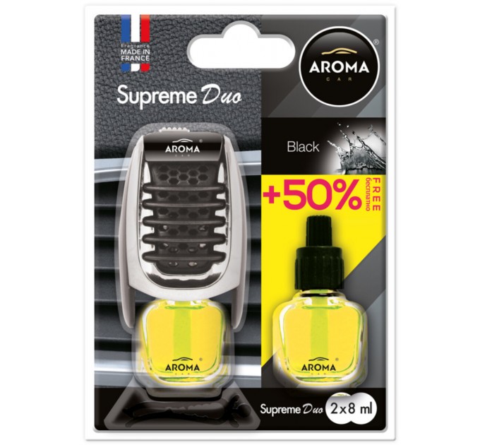 Ароматизатор Aroma Car Supreme Duo Slim Black жидкий 7мл, цена: 222 грн.
