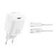 Сетевое зарядное устройство XO L148 PD30W USB-C + Type-C кабель белый, цена: 309 грн.