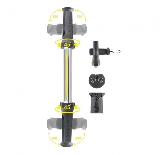 Лампа інспекційна Brevia LED 60см 8W COB 800lm 2200mAh Power Bank, ціна: 1 445 грн.
