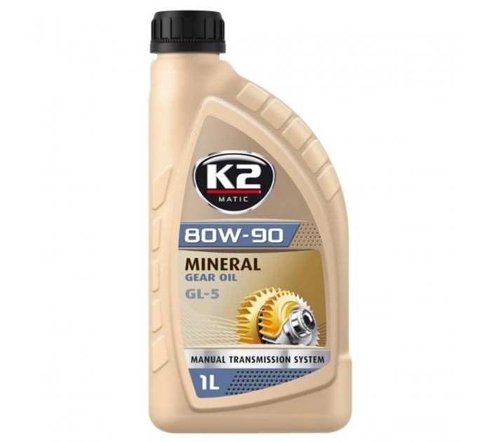 Трансмиссионное масло K2 Mineral Gear Oil 80W-90 GL5 1л, цена: 268 грн.