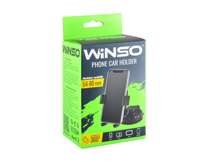 Тримач телефону автомобільний Winso механізм 360°, 54-80мм, ціна: 205 грн.