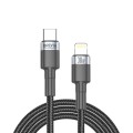 Кабель Brevia Type-C to Lightning 30W 1м, чорний ZIP, ціна: 240 грн.