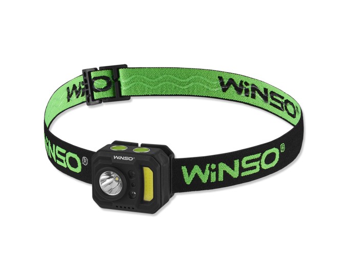 Фонарь налобный Winso 250Lm, 3W XPE+3W COB, 850mAh, с сенсором белый/красный, цена: 503 грн.