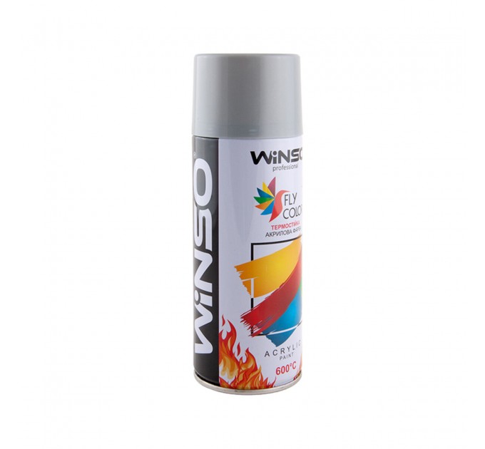 Краска акриловая термостойкая Winso серебряно-серый 450мл, цена: 236 грн.