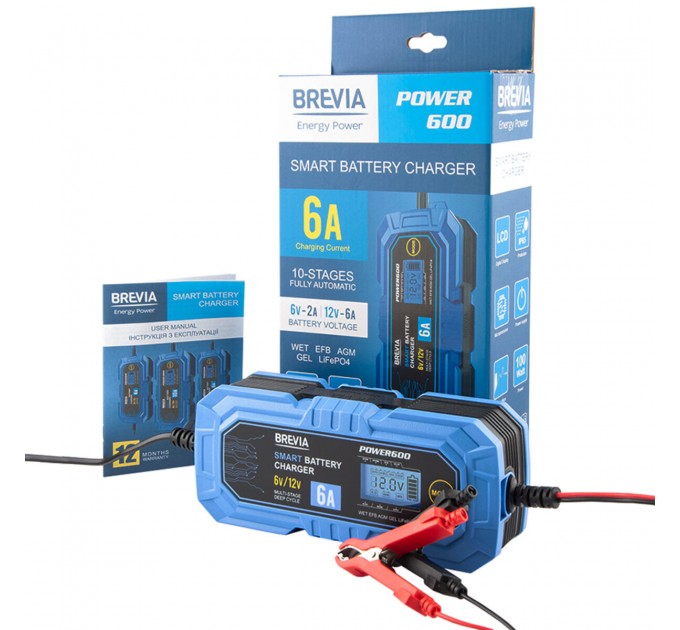 Зарядное устройство для АКБ Brevia Power600 6V/12V 6A, цена: 1 743 грн.