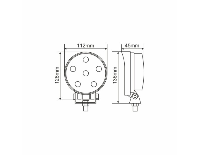 Фара світлодіодна Brevia Epistar Flood 10-30V, 18W (6x3W), 1320Lm, 1шт, ціна: 420 грн.