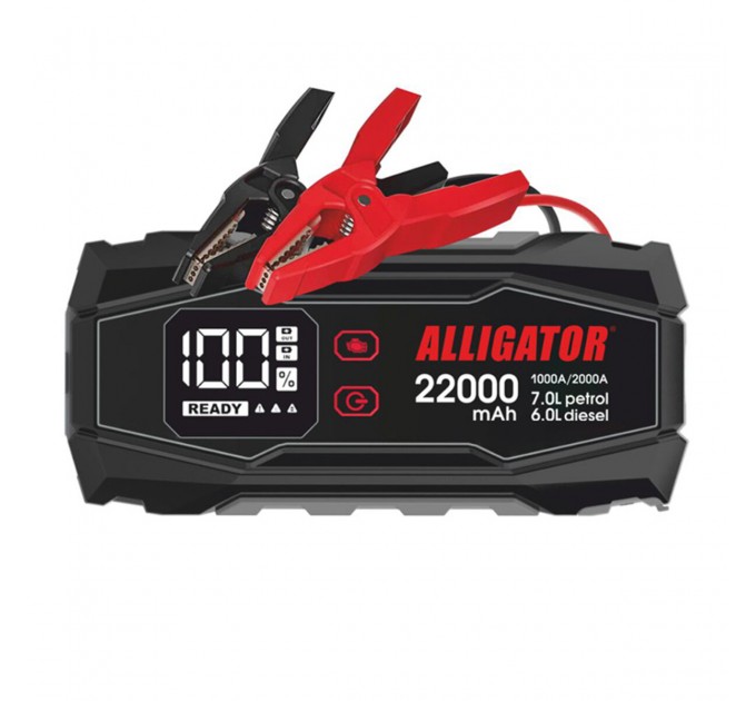 Пусковое устройство Alligator Jump Starter 1000A/2000A 22000mAh, цена: 4 663 грн.