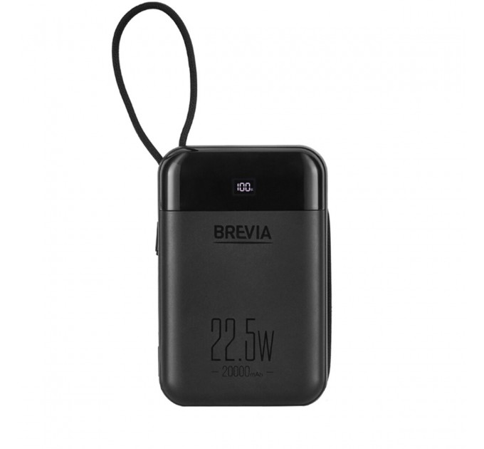 Универсальная мобильная батарея Brevia 20000mAh 22.5W Type-C+Lightning Cable, Li-Pol, LCD, цена: 1 103 грн.