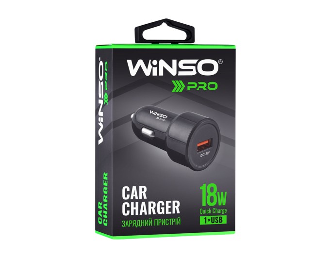 Автомобильное зарядное устройство Winso Pro QC18W USB-A, цена: 147 грн.