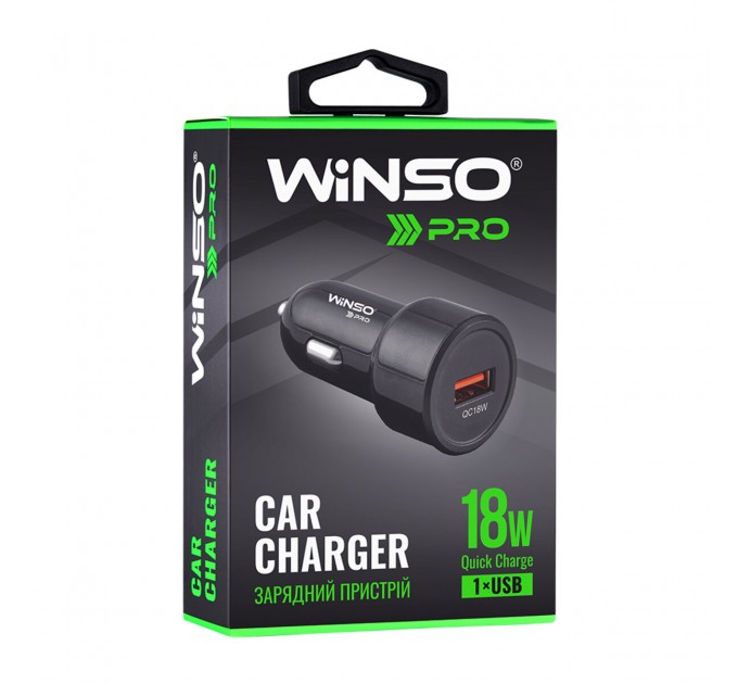 Автомобільний зарядний пристрій Winso Pro QC18W USB-A, ціна: 136 грн.