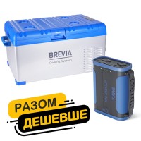 Холодильник автомобільний Brevia 25л 22400 + портативна зарядна станція Brevia ePower 96Ah