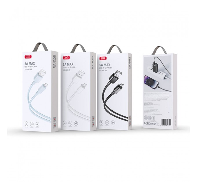 Кабель XO PVC Shiny Colorful USB to Lightning 1м белый, цена: 89 грн.