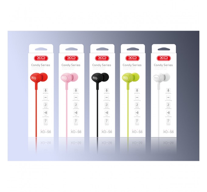 Наушники проволочные XO S6 Candy красные, цена: 89 грн.