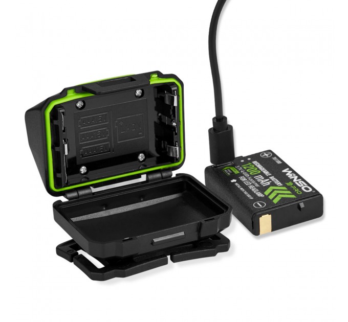 Фонарь налобный Winso Pro 500Lm, 2x5W CREE XTG, 1200mAh/3xAAA, с сенсором белый/красный, цена: 695 грн.