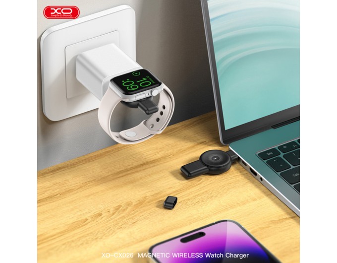 Беспроводное зарядное устройство XO CX026 Watch Wireless Charger Apple/Samsung USB/Type-C белый, цена: 299 грн.