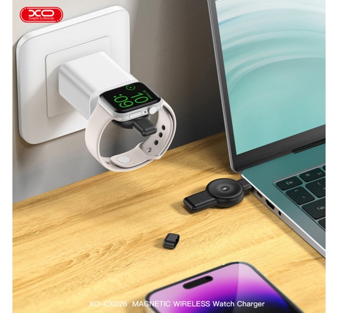 Беспроводное зарядное устройство XO CX026 Watch Wireless Charger Apple/Samsung USB/Type-C белый, цена: 259 грн.