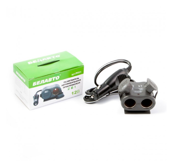 Разветвитель автомобильного прикуривателя Белавто 2в1, цена: 334 грн.