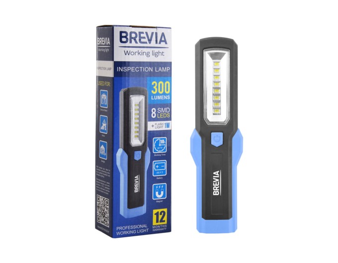 Ліхтар інспекційний Brevia LED 8SMD+1W LED 300lm, 3xAA, ціна: 488 грн.
