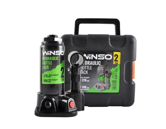 Домкрат гідравлічний пляшковий Winso 2т 148-276мм у кейсі, ціна: 577 грн.