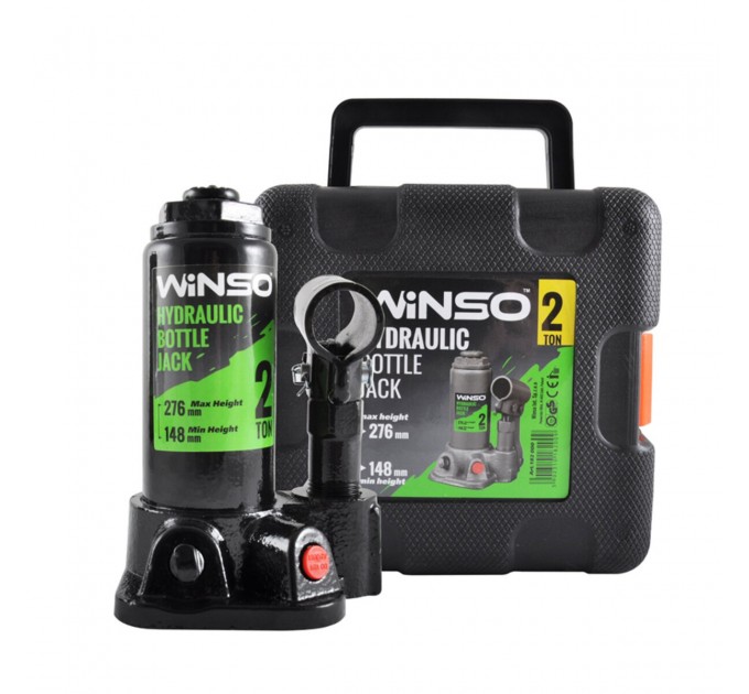 Домкрат гідравлічний пляшковий Winso 2т 148-276мм у кейсі, ціна: 564 грн.