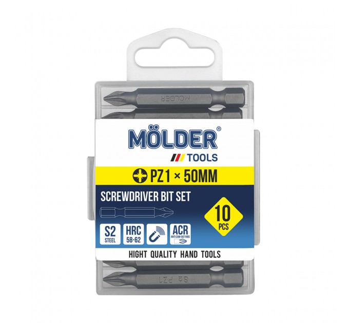 Набор бит Molder PZ1x50мм 10шт, цена: 130 грн.