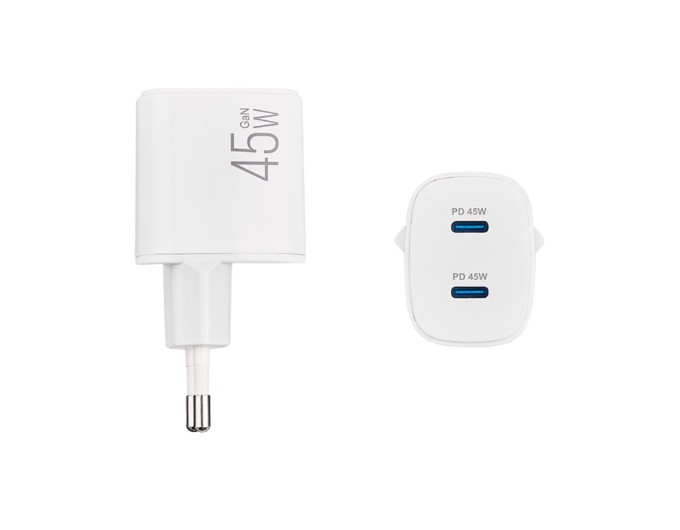 Сетевое зарядное устройство Brevia ePowerGaN PD45W 2xUSB-C белый, цена: 960 грн.