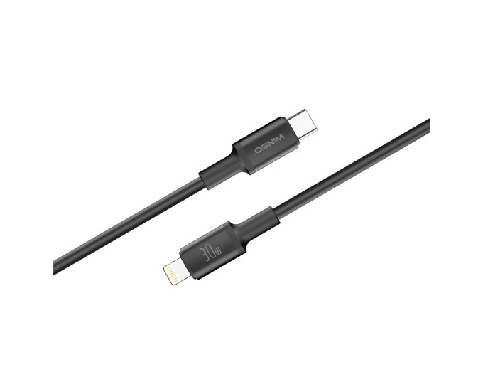 Кабель Winso Pro Type-C to Lightning 30W TPE 1,2м чорний, ціна: 164 грн.