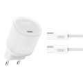 Сетевое зарядное устройство XO L143 PD20W Single USB-C + Type-C кабель белый, цена: 279 грн.