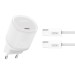 Сетевое зарядное устройство XO L143 PD20W Single USB-C + Type-C кабель белый, цена: 239 грн.